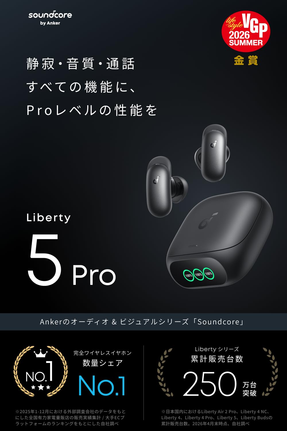 Amazon.co.jp: Anker Soundcore Liberty 5 Pro（Bluetooth 6.1）【完全